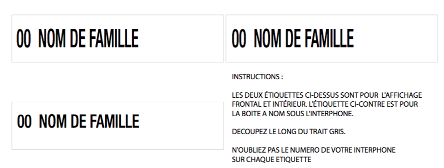 Faire son étiquette de boite aux lettres gratuite